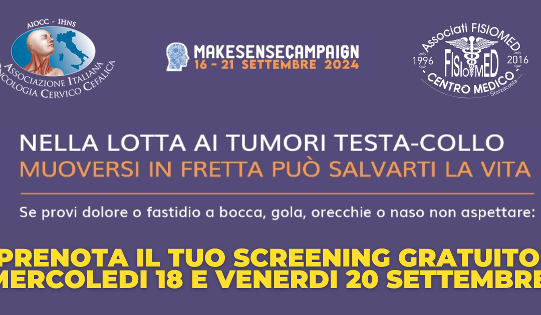 Gruppo Fisiomed: Screening gratuito dei tumori testa-collo
